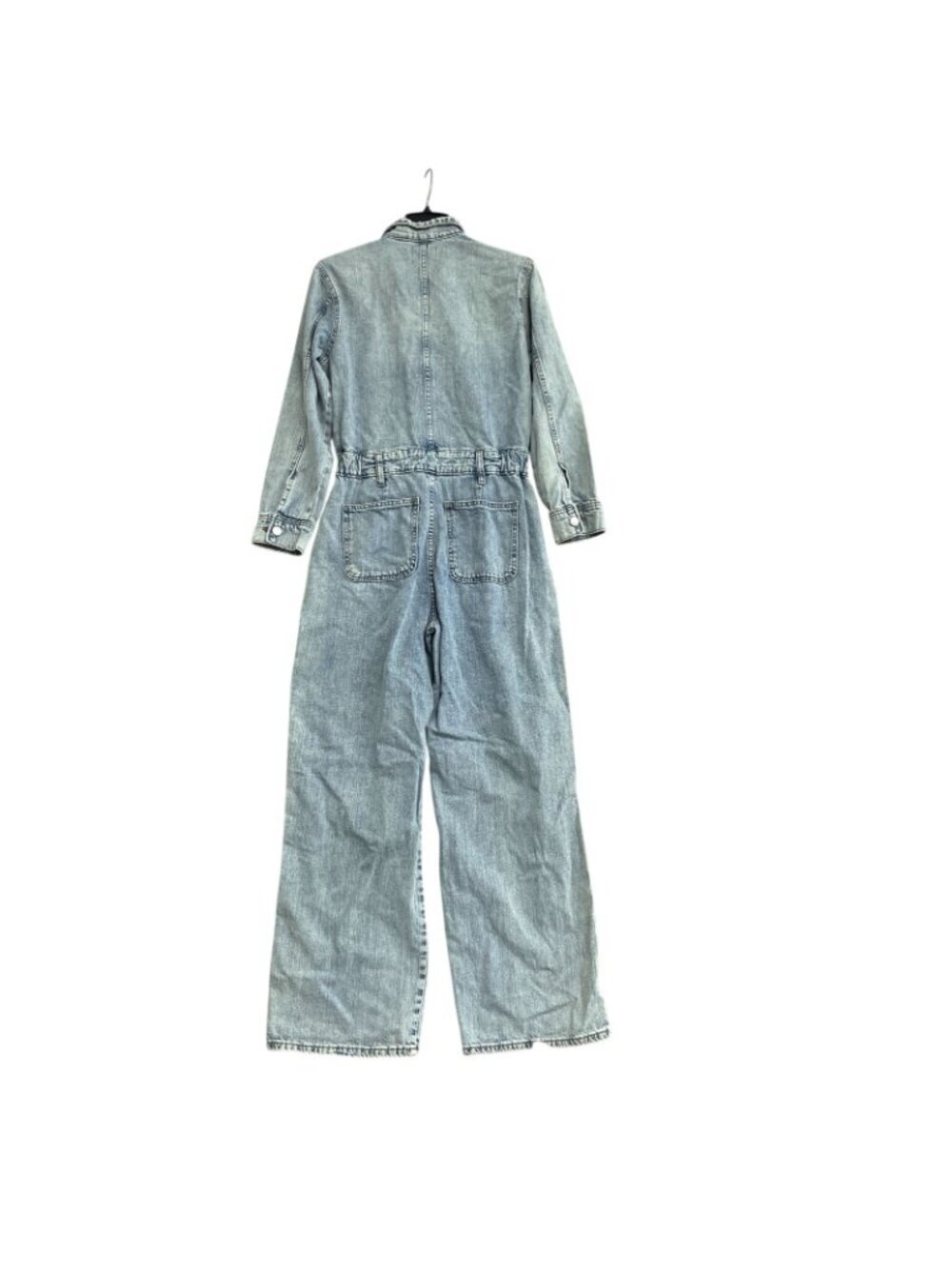 NWT Universal Thread Women’s 2R Denim Utility Jumpsuit Light Wash Button B0851 - Picture 2 of 16
